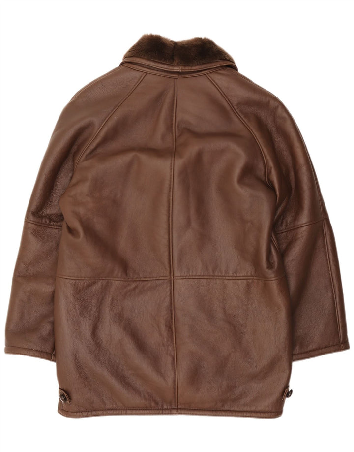 Vintage Herre Shearling Jacket IT 50 Large Brown Shearling