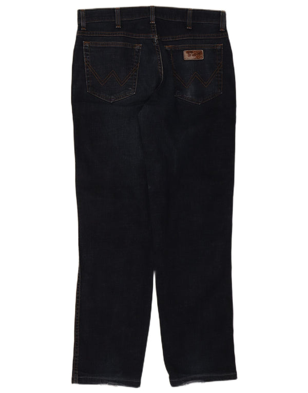 WRANGLER Herre Texas Stretch Straight Jeans W34 L31 Marineblå Bomuld