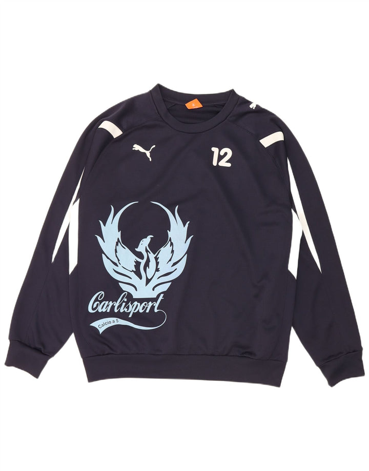 Puma Herre grafisk sweatshirt Jumper XL Navyblå polyester