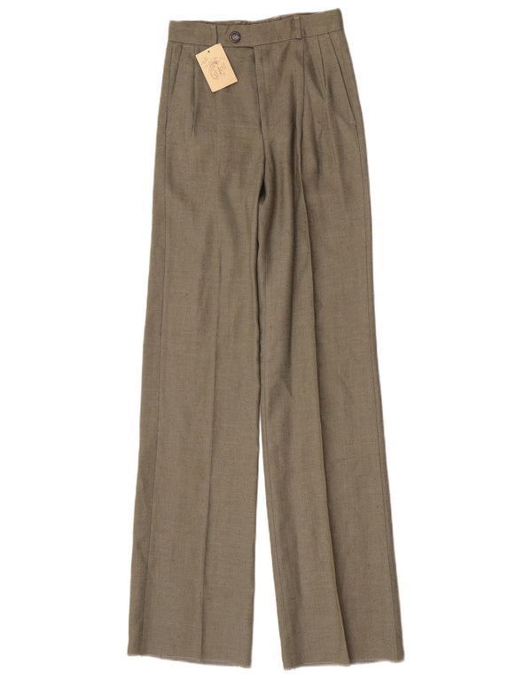 Manuel Ritz Pipo Womens Pegged Suit Trousers IT 40 Small W25 L35 Khaki