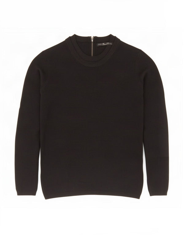 Zara Dame Boat Neck Jumper Sweater UK 12 Medium Black