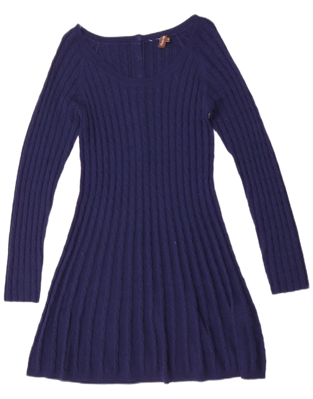 Phase Eight Dame Langærmet Jumper Dress UK 12 Medium Navy Blue Uld