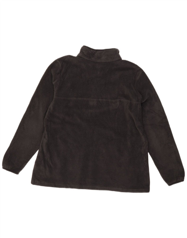 Columbia Womens Button Neck Fleece Jumper UK 18 XL Grå Polyester