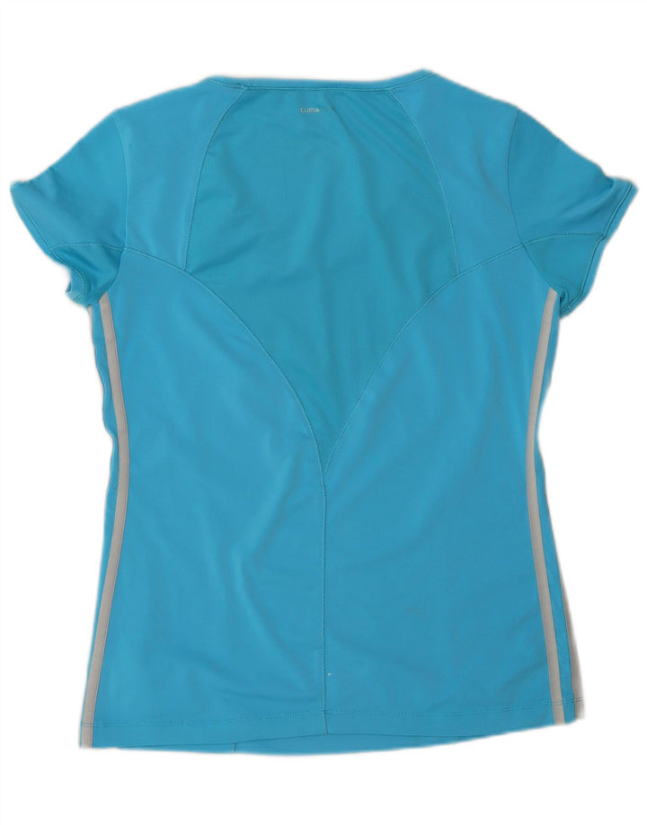 Adidas Dame Climacool T-Shirt Top UK 16 Stor Blå