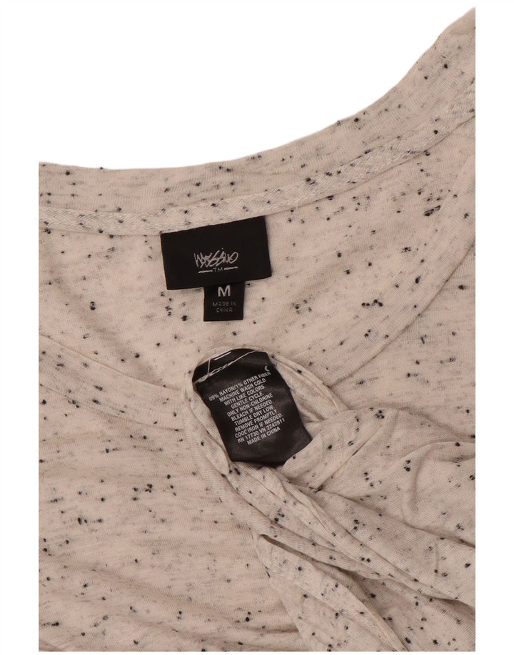 MOSSIMO Dame T-Shirt Kjole UK 12 Medium White Flecked Rayon