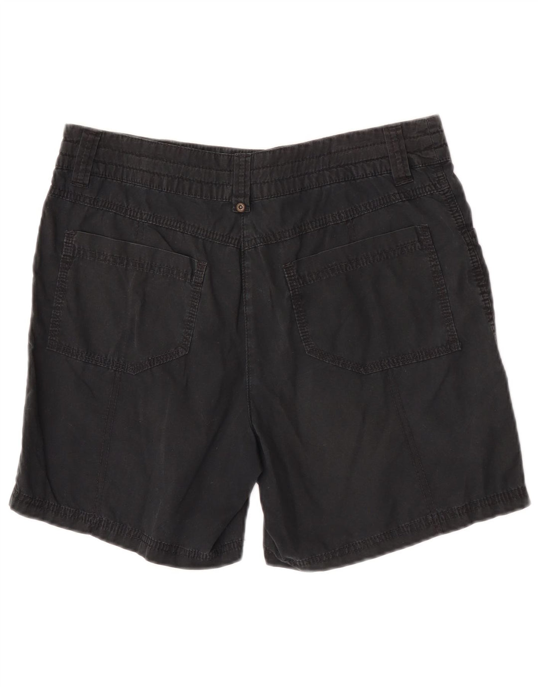 Marks & Spencer Kvinder Casual Shorts UK 12 Medium W31 Sort Bomuld
