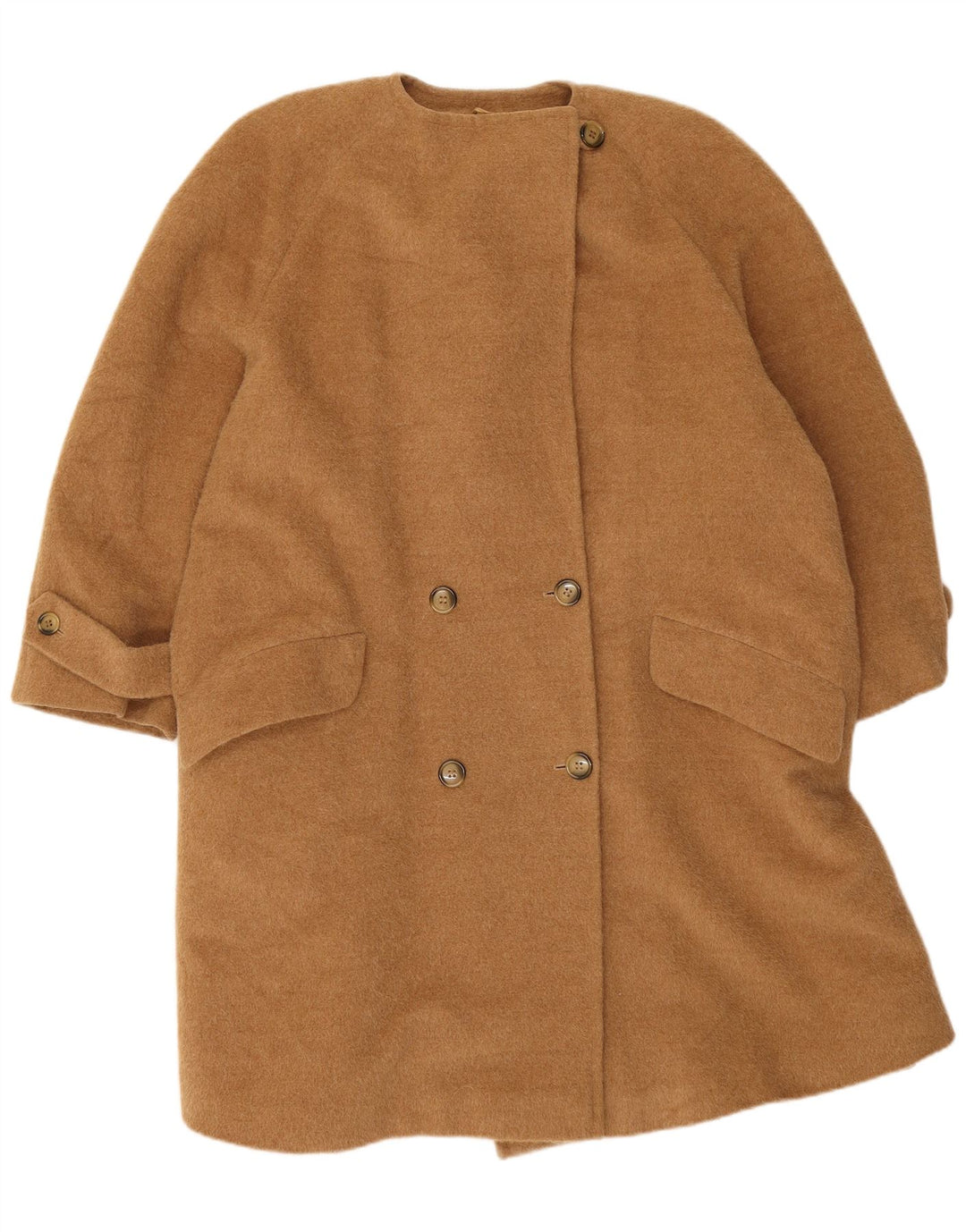Les Copains Dame Oversized Dobbeltradet Frakke IT 42 Medium Beige
