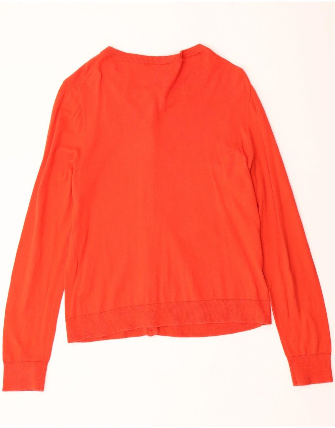 J. CREW Womens Cardigan Sweater UK 14 Large Orange Cotton Vintage J. Crew and Second-Hand J. Crew from Messina Hembry 