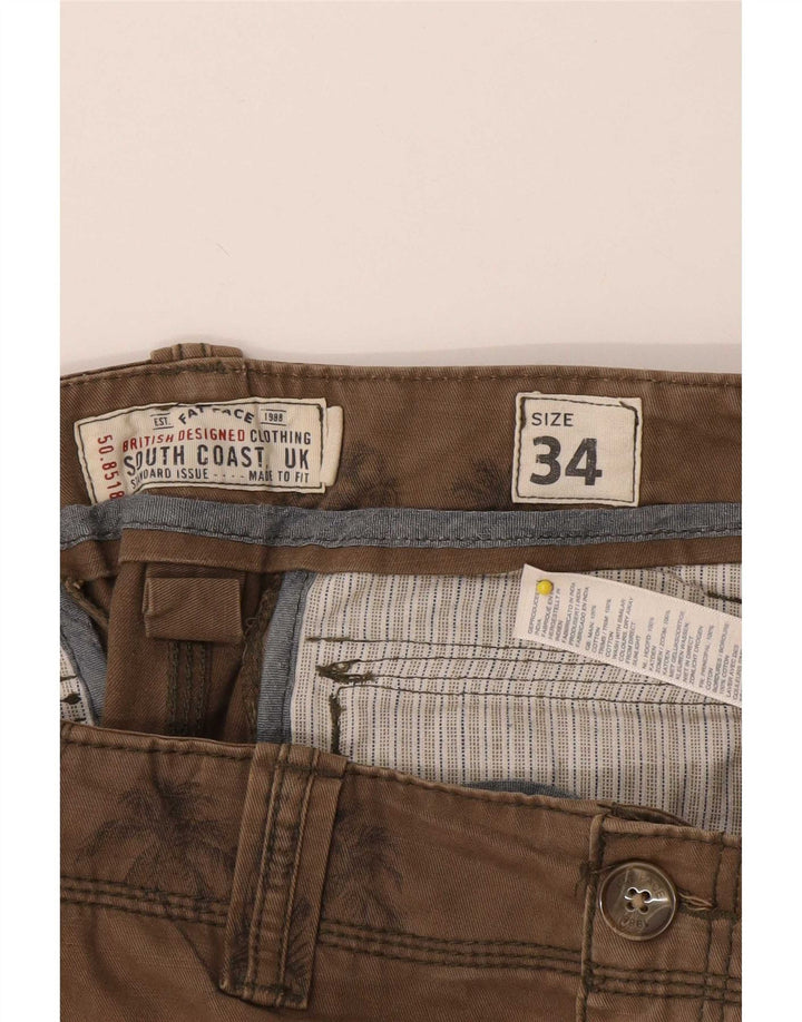 Fat Face Herre Cargo Shorts W34 Large Brown Floral Bomuld
