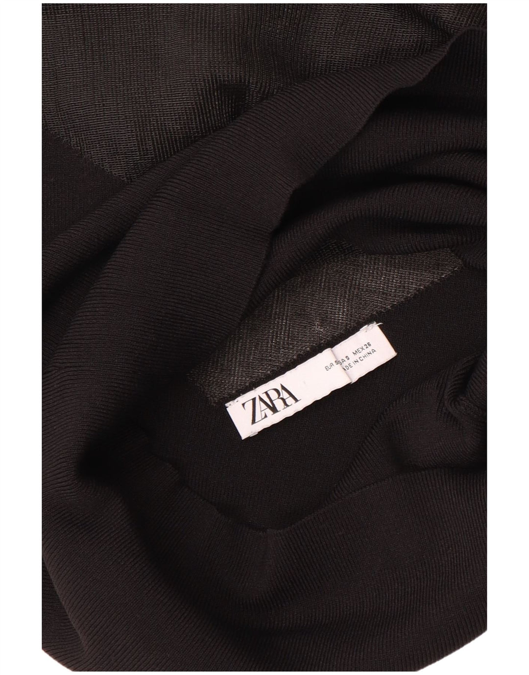Zara Dame See Through Bluse Top UK 8 Small Black