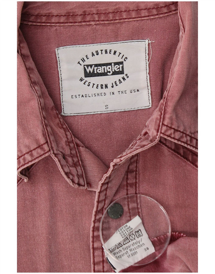WRANGLER Western Denim skjorte til mænd Lille Bourgogne bomuld