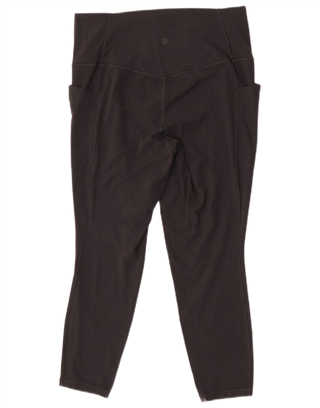 Athleta Dame Capri Leggings UK 16 Large Black Nylon