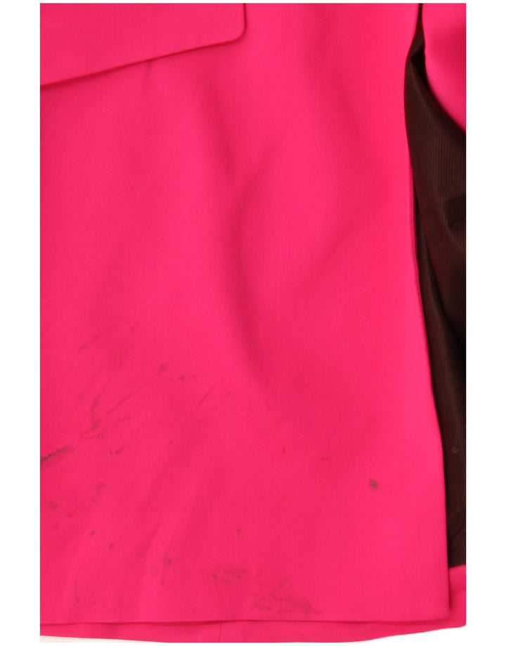 Zara Dame 2 Button Blazer Jacket UK 12 Medium Pink Viscose