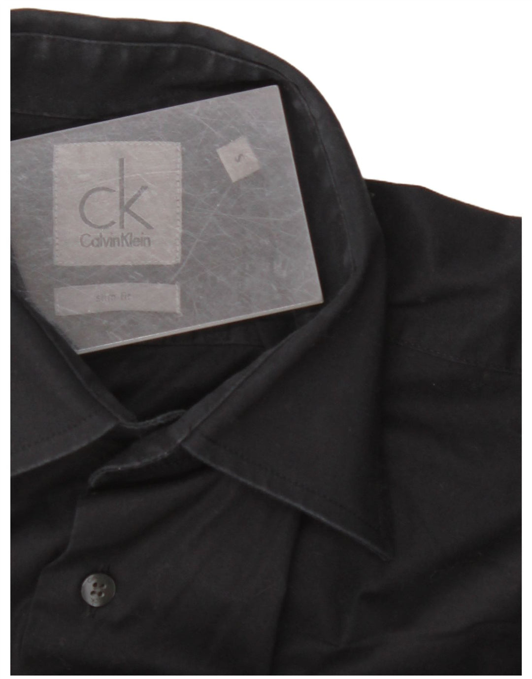 CALVIN KLEIN Mens Slim Fit Shirt Small Black
