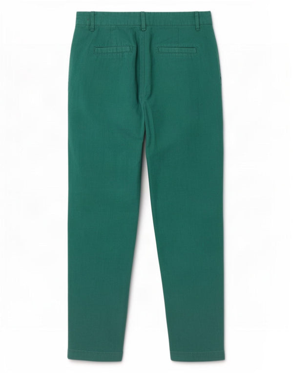 Benetton koniske Chinobukser til kvinder UK 12 Medium W32 L25 Grøn hør