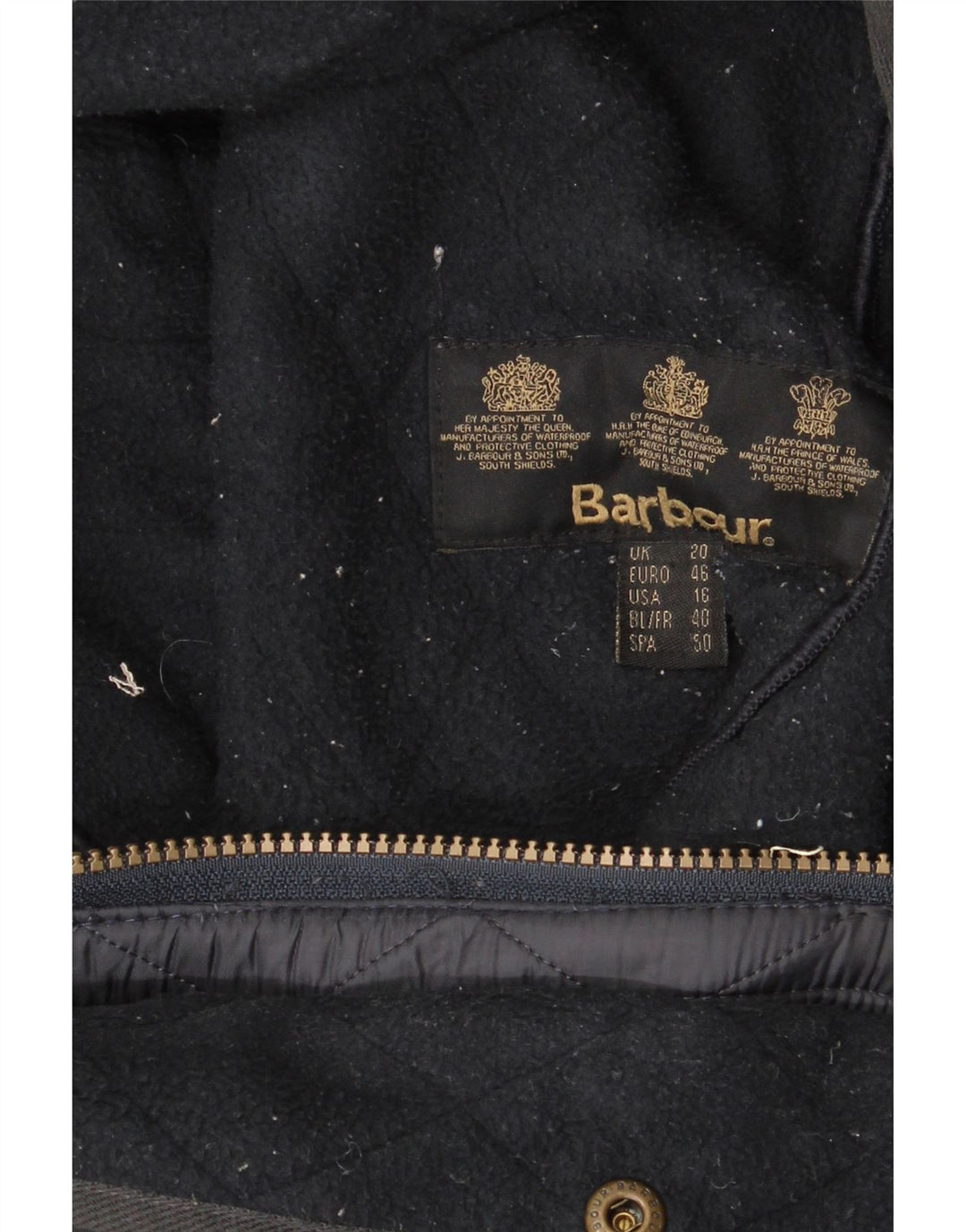 Barbour Quiltet jakke til kvinder UK 20 2XL Marineblå