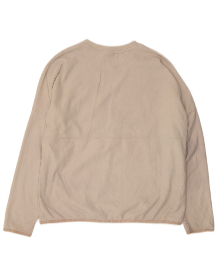 THE NORTH FACE Dame Oversized Fleece Jumper UK 16 Large White