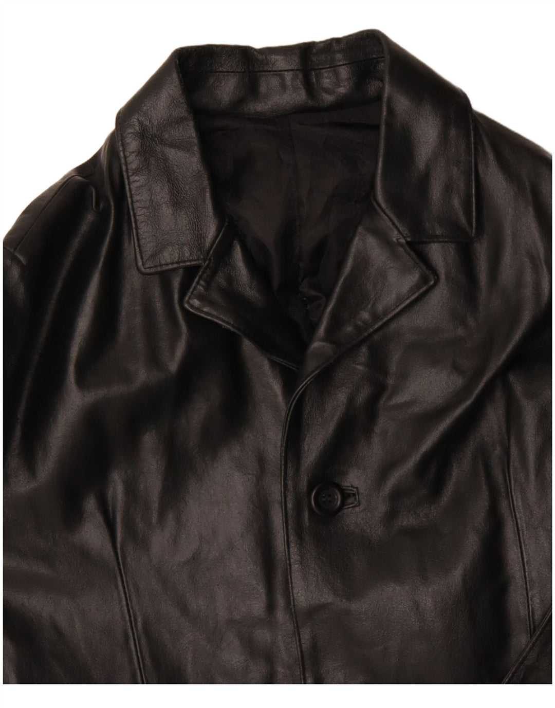 VINTAGE Læderfrakke til mænd UK 36 Lille sort læder