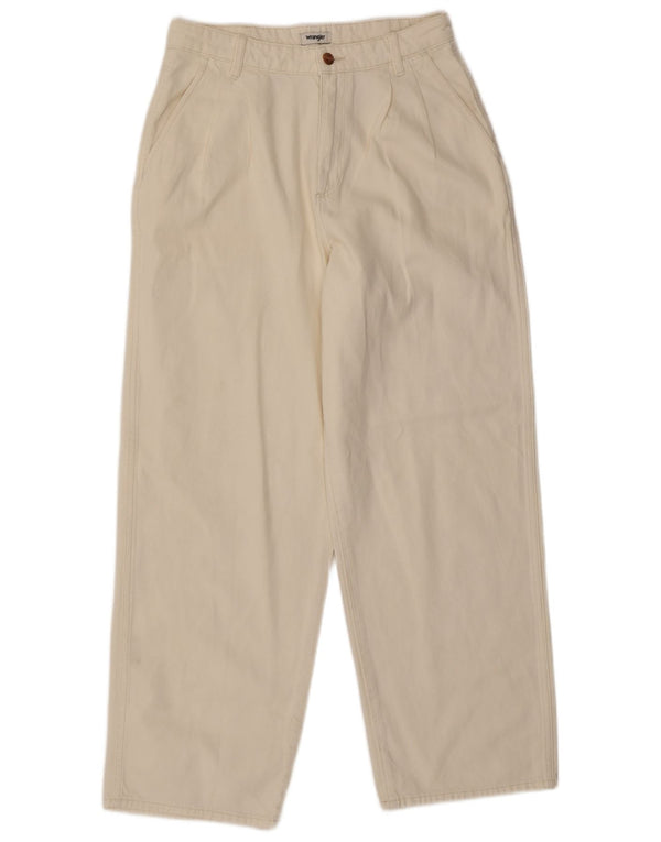 Wrangler Womens Barrel High Waist Pegged Cropped Jeans W29 L29 Off White