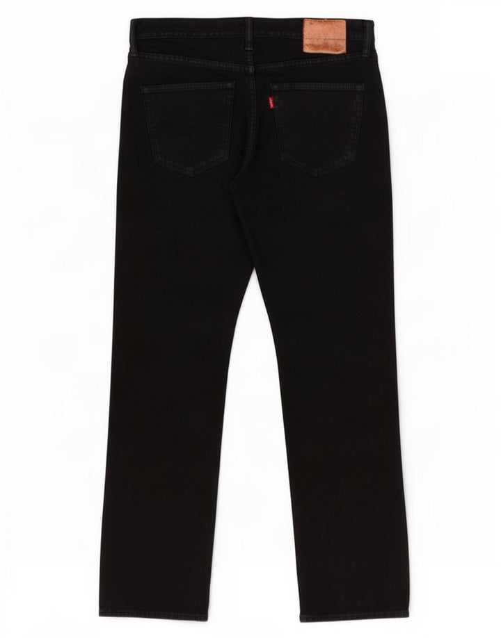 Levi's Straight Jeans til mænd W32 L32 Sort bomuld