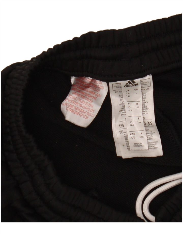 Adidas Drenge Træningsdragt Bukser Joggers 13-14 År Sort Polyester