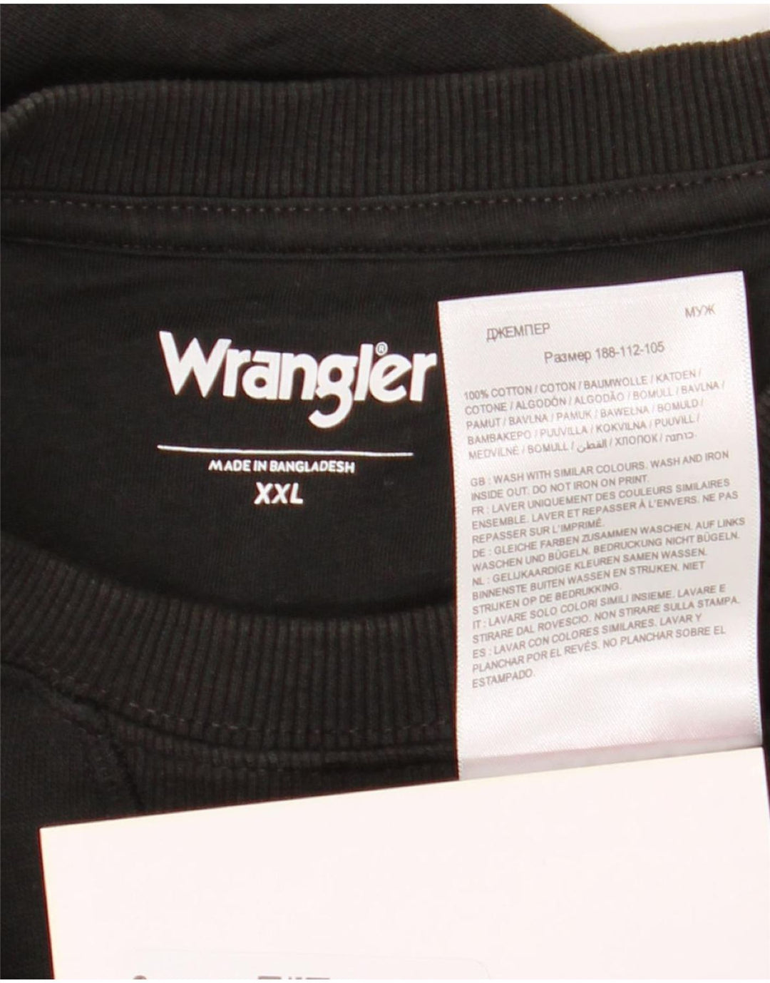 Wrangler Sweatshirt til mænd 2XL sort bomuld