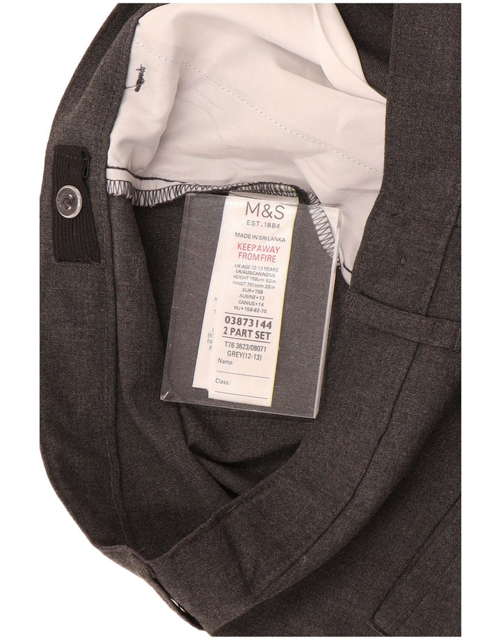 Marks & Spencer Drengedragtbukser 12-13 år W28 L28 Grå Polyester
