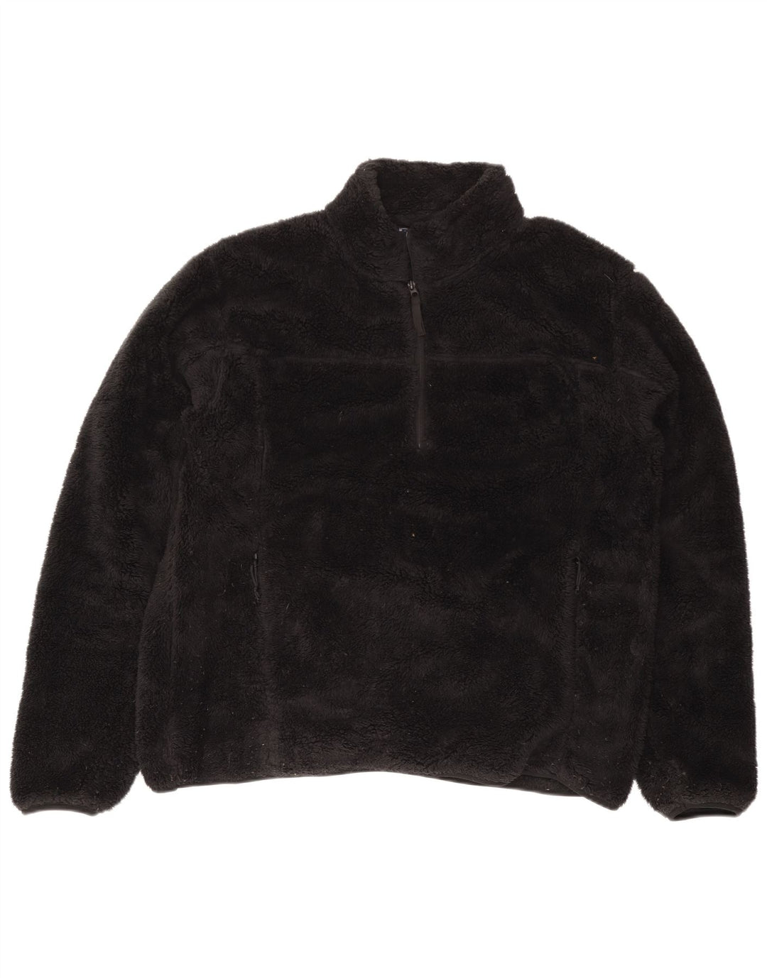 Mountain Warehouse Herre Zip Neck Fleece Jumper XL Sort Polyester