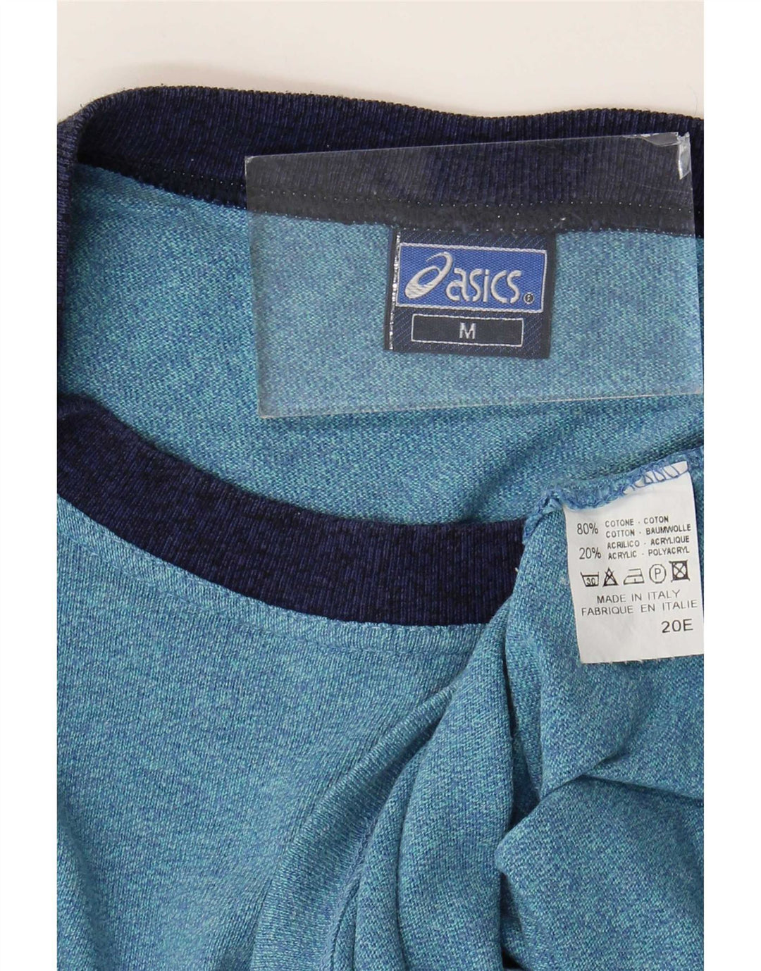 Asics Herre T-Shirt Top Medium Blue Flecked Bomuld