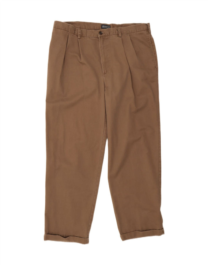IZOD Mens Straight Pegged Chino Trousers W40 L32 Beige Vintage Izod and Second-Hand Izod from Messina Hembry 