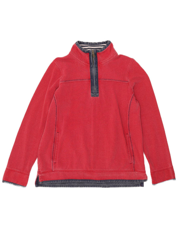 Fat Face Dame Oversized Sweatshirt Jumper UK 10 Small Red Colourblock