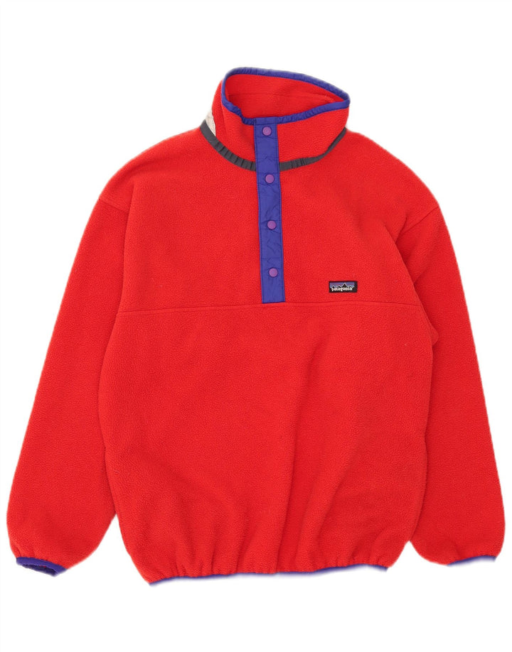Patagonia Boys Button Neck Fleece Jumper 13-14 år XL Rød Polyester