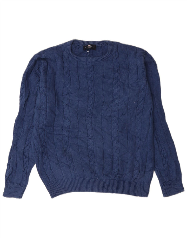 Marks & Spencer Herre Blue Harbor Crew Neck Jumper Sweater Small Navy Blue