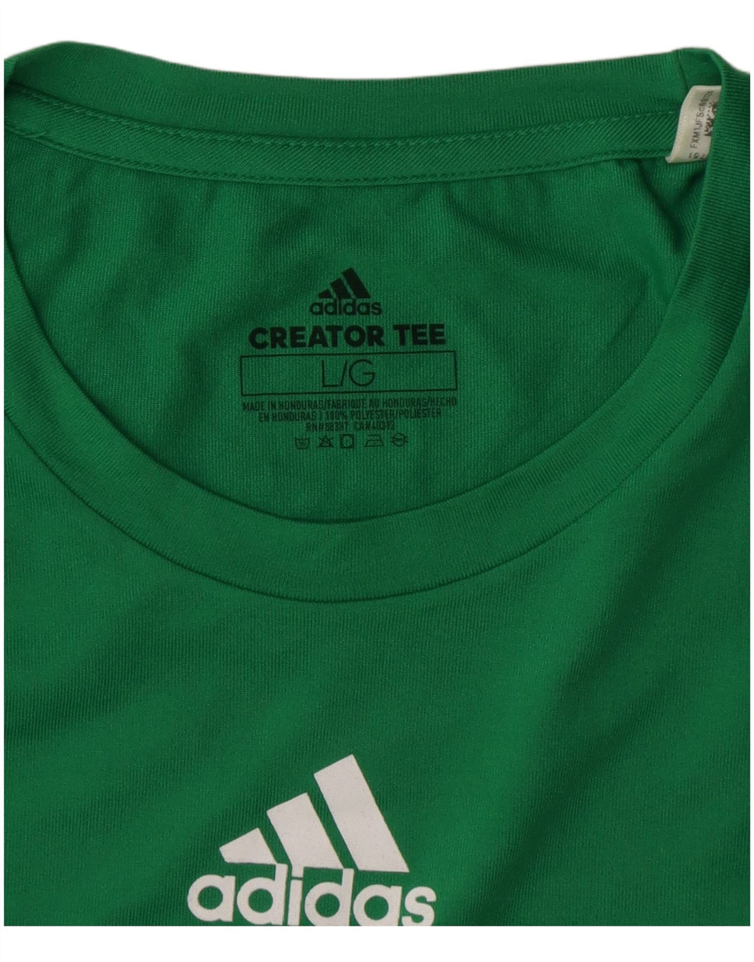 ADIDAS Dame Climalite T-Shirt Top UK 16 Stor Grøn Polyester