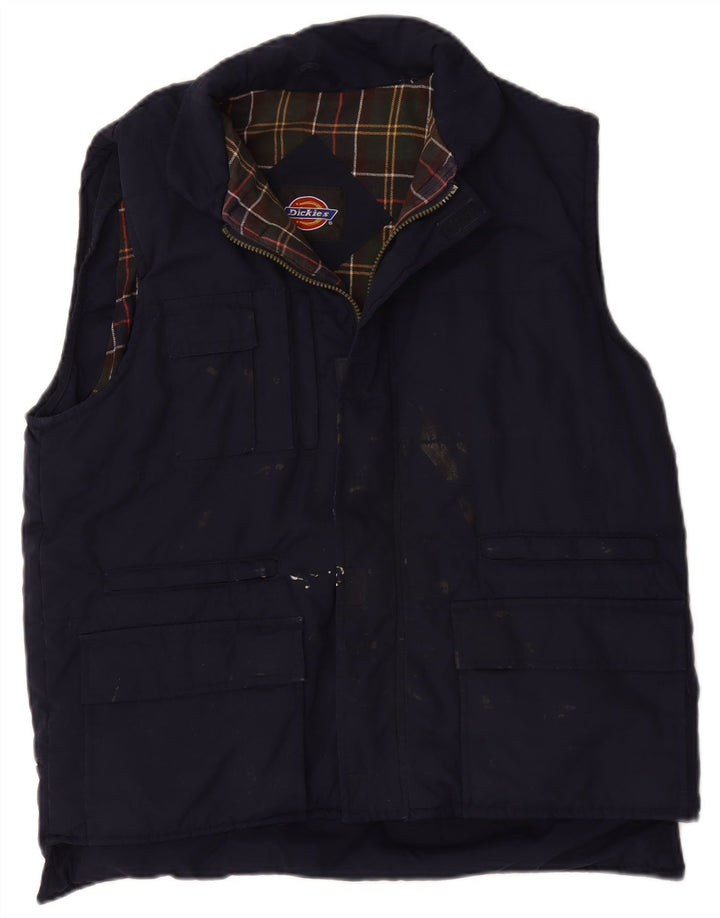 Dickies Herre Utility Gilet UK 40 Large Navy Blue Polyester