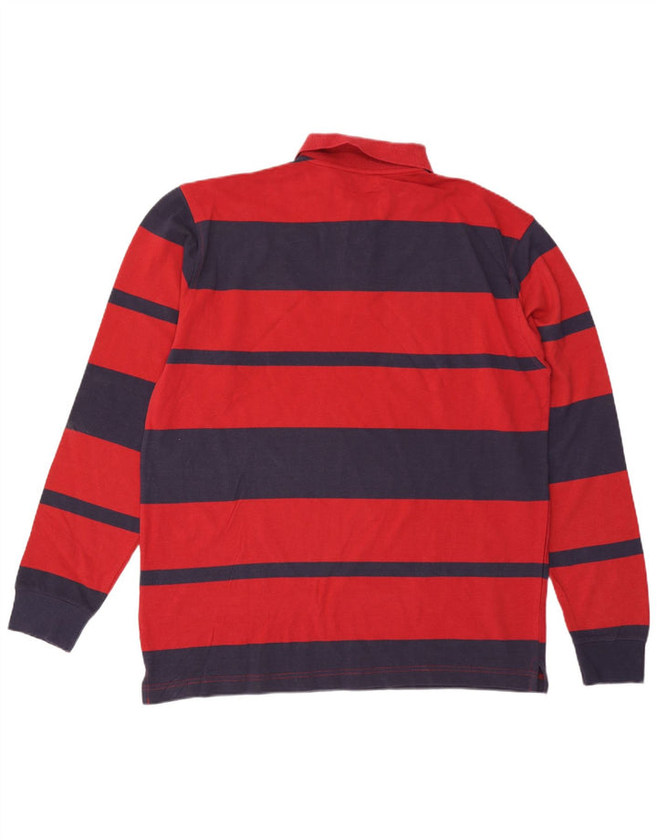 ASICS Langærmet poloshirt til mænd Stor rødstribet bomuld