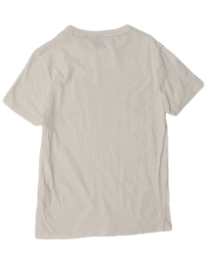 Superdry Grafisk T-shirt til mænd, medium hvid bomuld