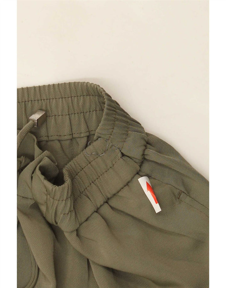 Zara Womens Tapered Cropped Trousers Large W32 L24 Khaki Polyester