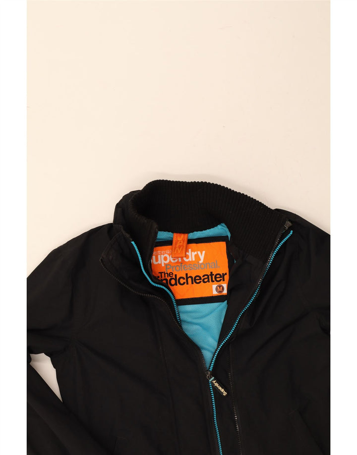SUPERDRY Womens The Windcheater Windbreaker Jacket UK 14 Medium Black Vintage Superdry and Second-Hand Superdry from Messina Hembry 