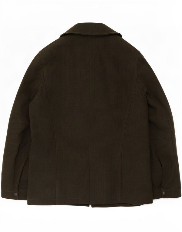 Calvin Klein Jeans Herre Pea Coat UK 40 Large Khaki Polyester