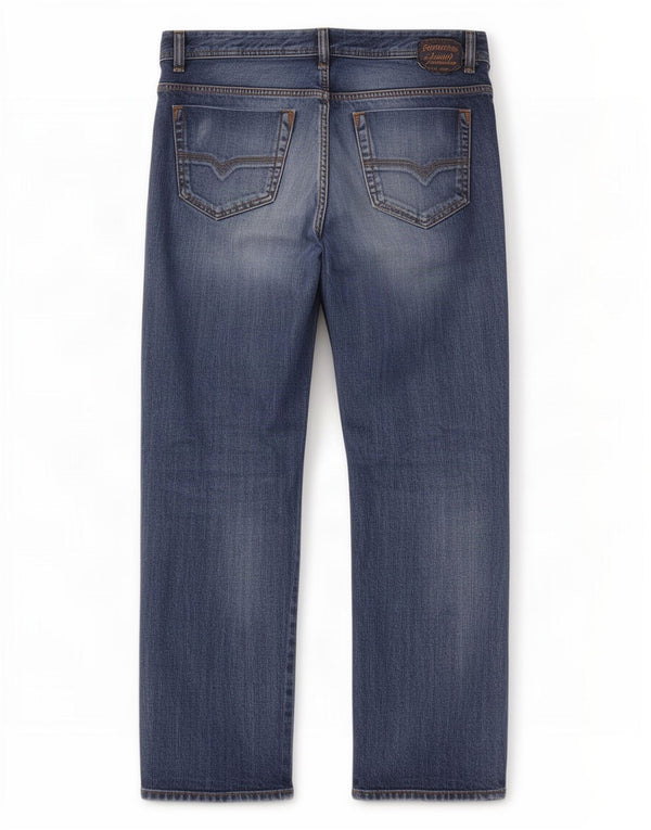 Diesel Herre Safado Regular Slim Straight Jeans W38 L34 Blå Bomuld
