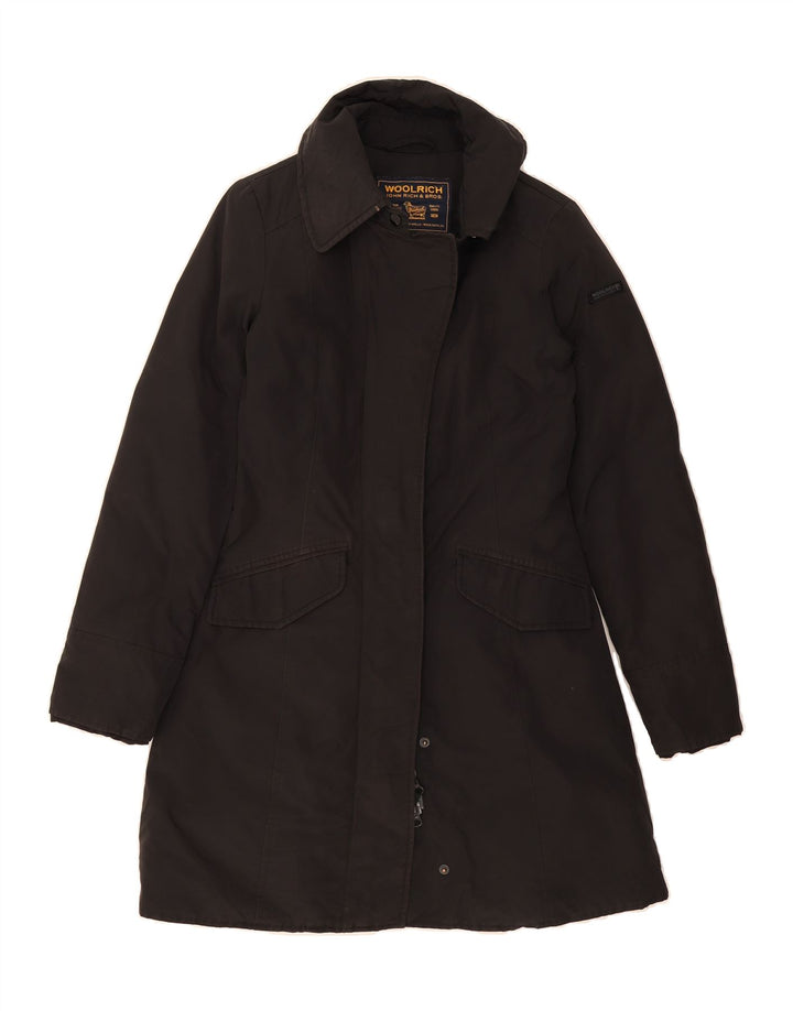 WOOLRICH Womens Windbreaker Coat UK 6 XS Black Vintage Woolrich and Second-Hand Woolrich from Messina Hembry 