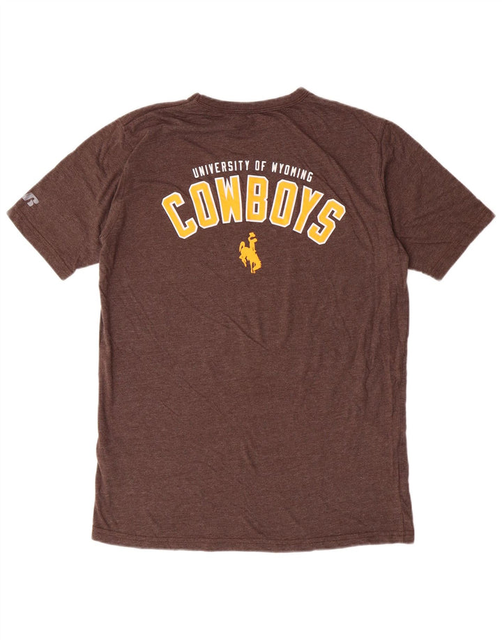 Russell Athletic Herre grafisk T-shirt top medium brun bomuld