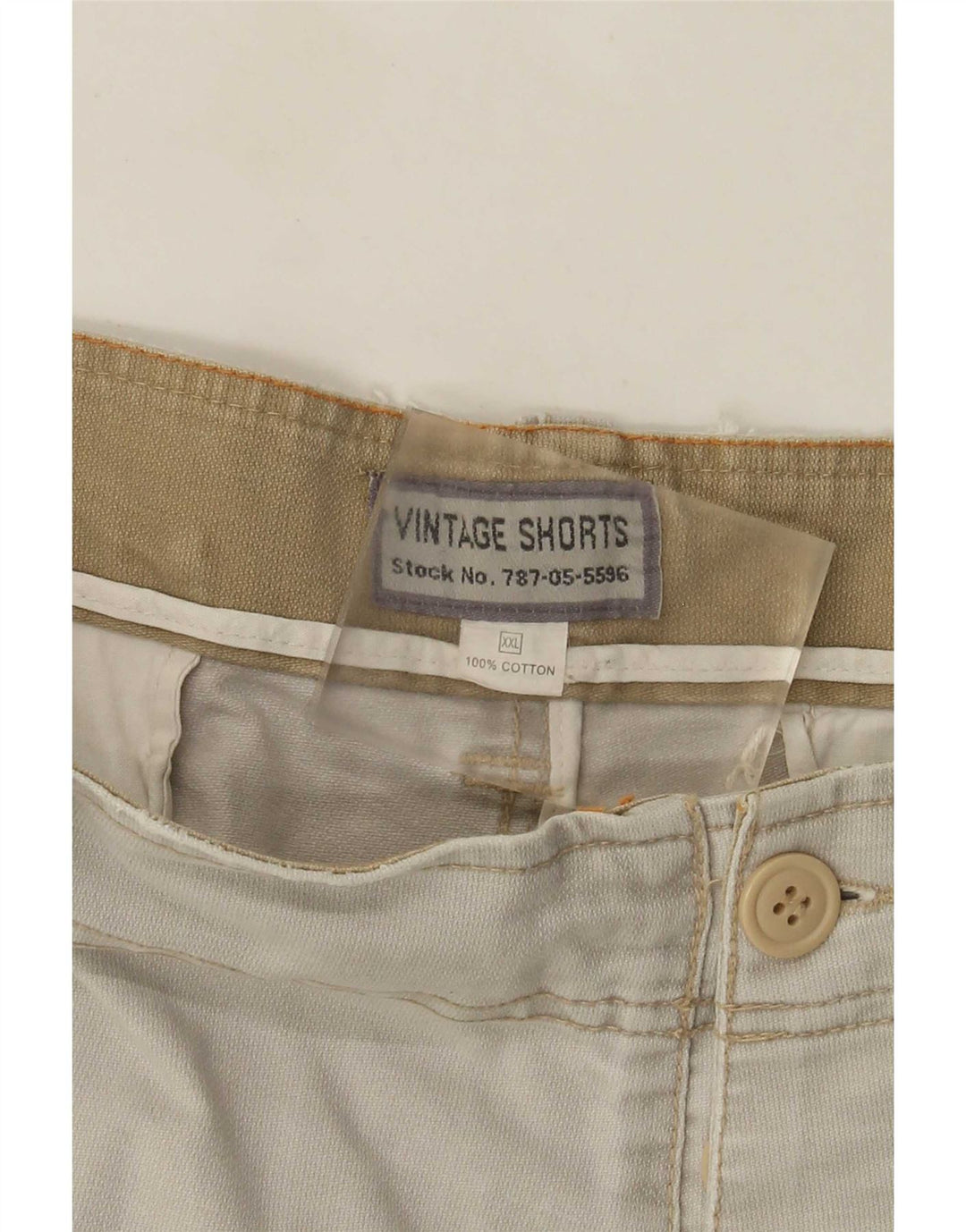 Vintage Herre Cargo Shorts 2XL W42 Grå Bomuld