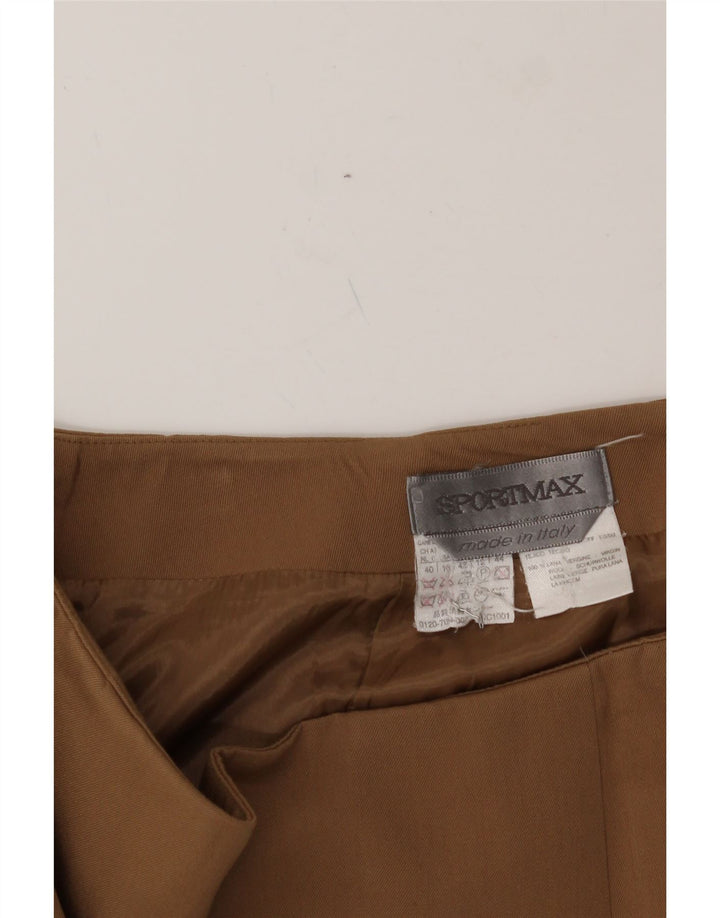 SPORTMAX Womens Midi Skirt UK 12 Medium W30  Brown Virgin Wool Vintage Sportmax and Second-Hand Sportmax from Messina Hembry 