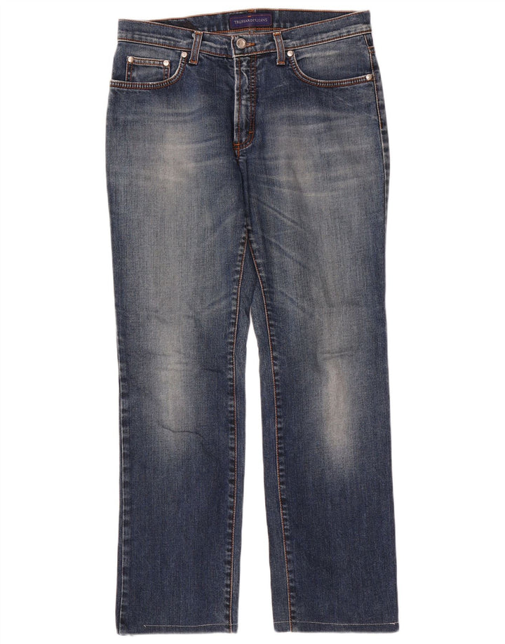 Trussardi lige jeans til kvinder W29 L29 blå bomuld