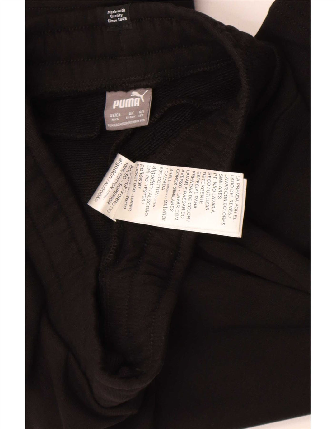 Puma Boys Sports Shorts 11-12 år Sort Bomuld