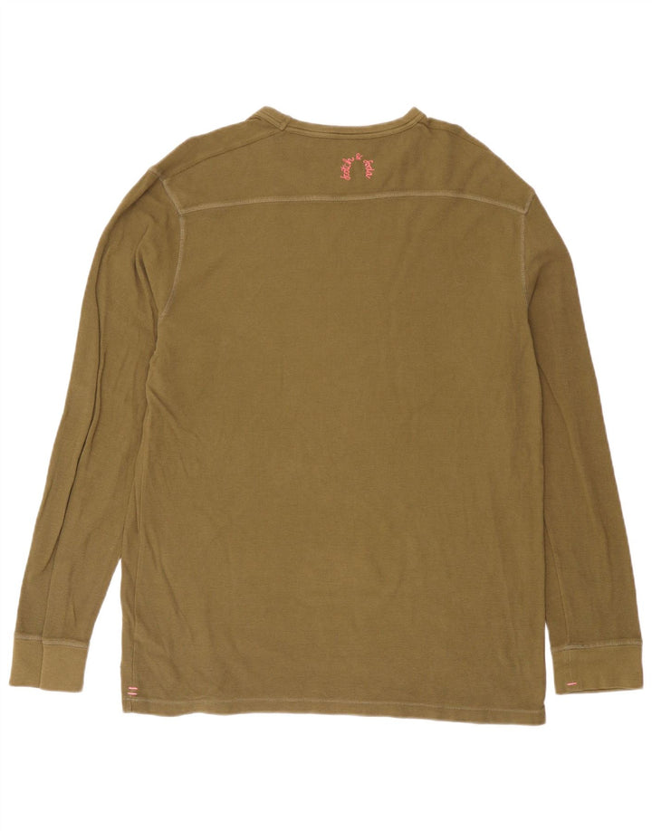 Scotch & Soda Herre Top Langærmet Stor Khaki Bomuld