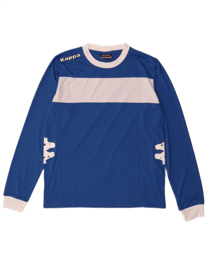 Kappa Herre Grafisk Top Langærmet Medium Blue Colourblock Polyester