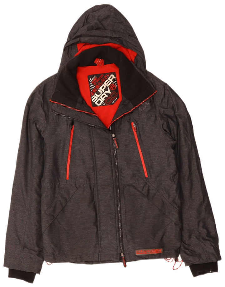 SUPERDRY Windbreaker-jakke med hætte til mænd UK 38 Medium Grey Polyester